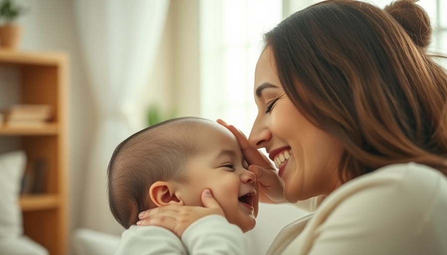 Tender moment highlighting challenges of motherhood with mother and baby.