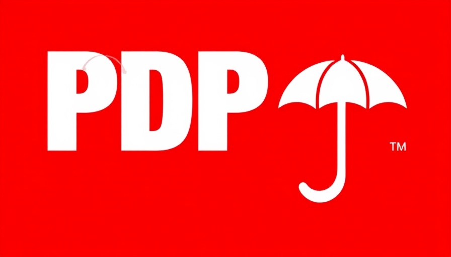 PDP logo graphic on red background, highlighting leadership challenges 2027.