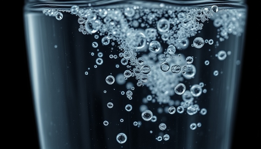 Glass of water with bubbles, highlighting PFAS contamination concerns.