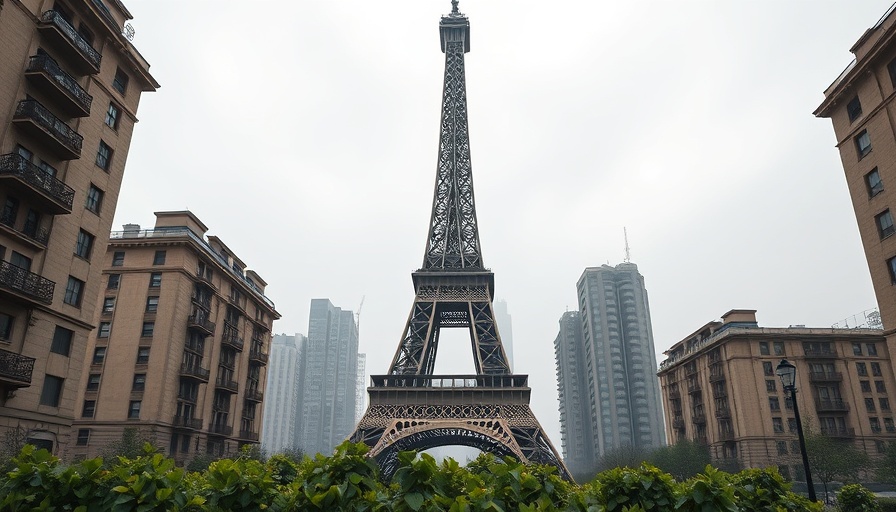 Eiffel Tower replica in abandoned city with investment potential