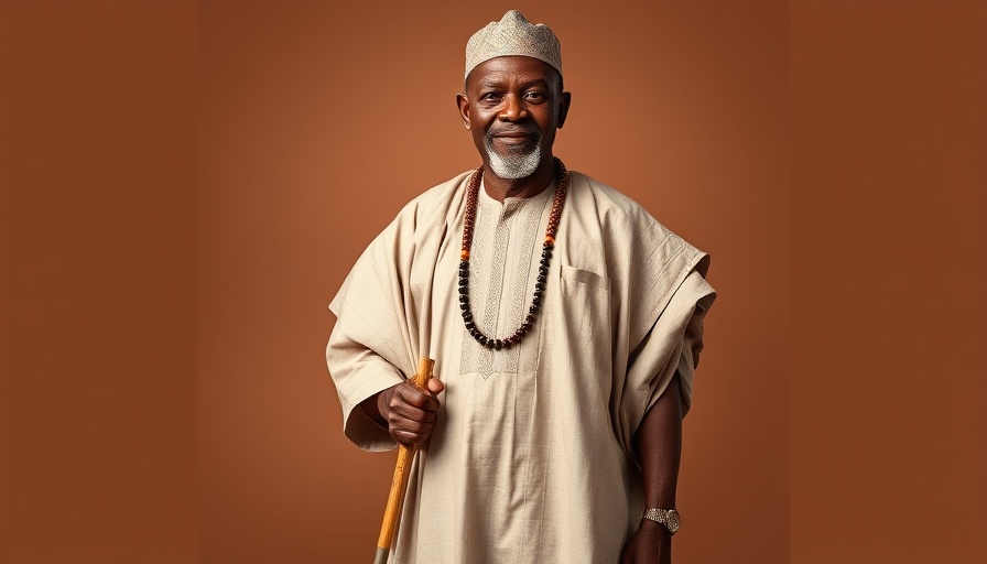 Traditional Nigerian attire, representing cultural heritage.