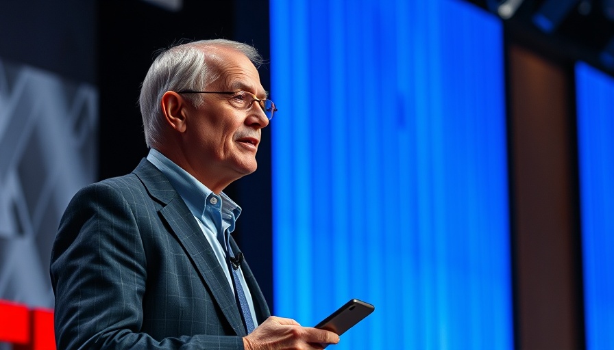 Distinguished man speaking at TED, discussing common knowledge coordination.