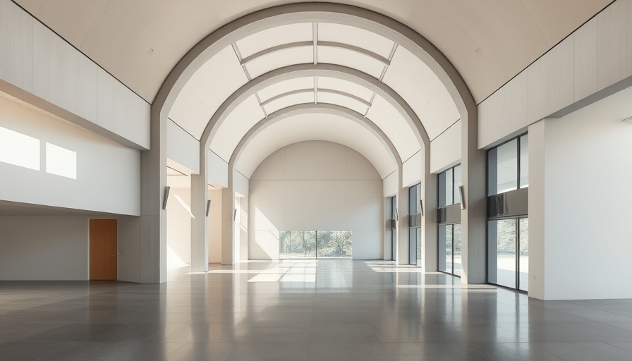 Museum District Opening in Benin City: spacious modern interior with large glass windows.