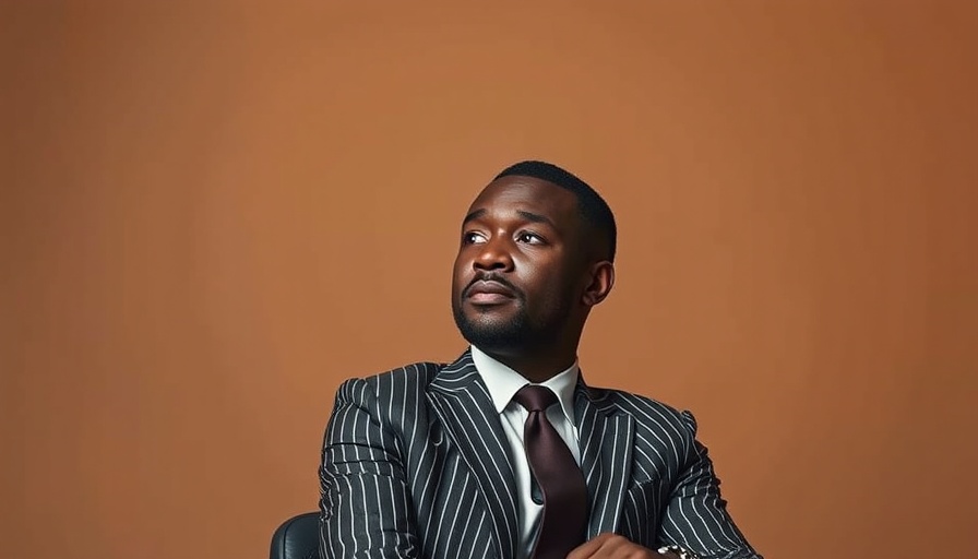 Confident business figure emphasizing cross-border trade in Africa.