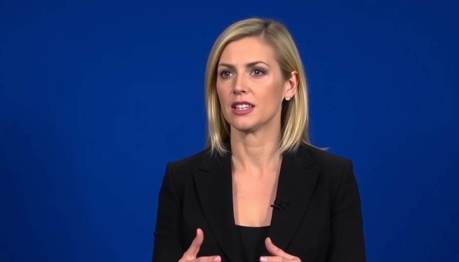 Blonde woman in professional setting discussing AI Turtle Communication.