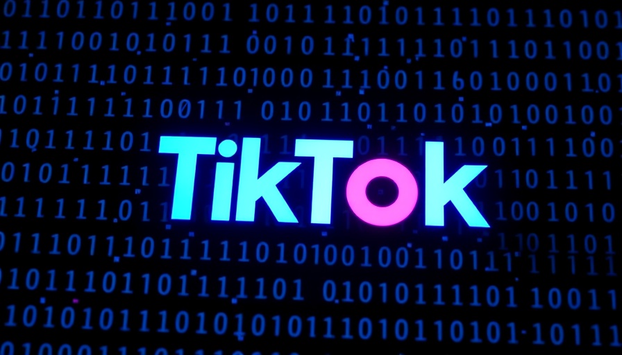 TikTok logo with binary code highlighting propaganda concerns.