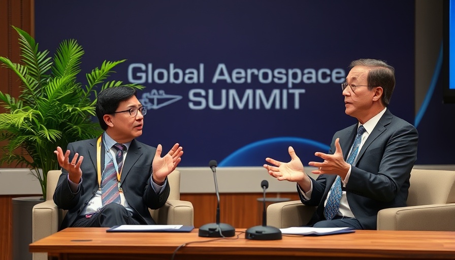 Professionals discussing aerospace industry investments at a conference panel.