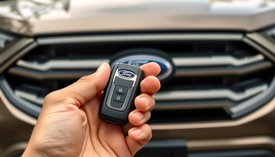 Ford SUV key fob held in hand, indicating recall news