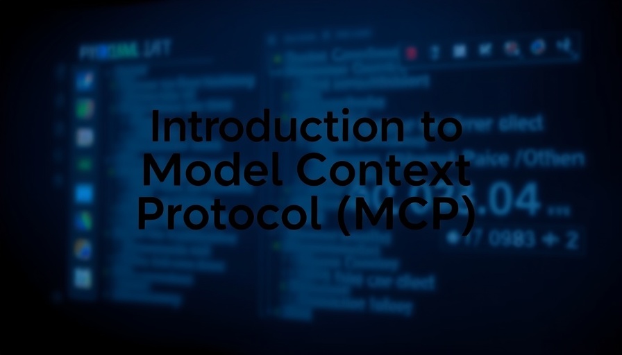 Introduction to Model Context Protocol slide with dark theme