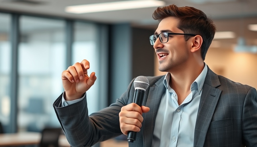 Man discussing productivity in studying in office setting.