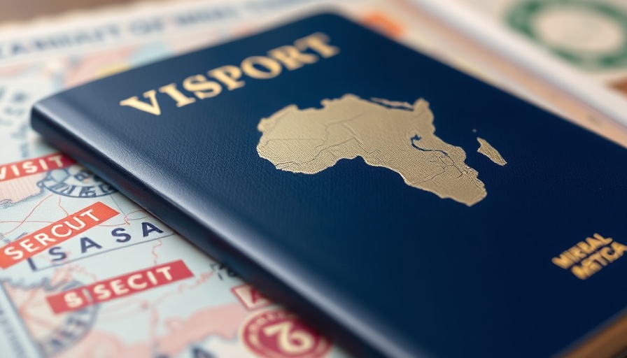 Borderless Africa passport with visa stamps.