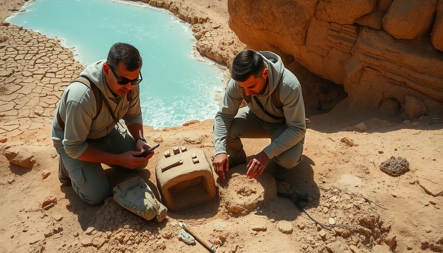 Climate change uncovers ancient tombs in Iraq, archaeologists at work.