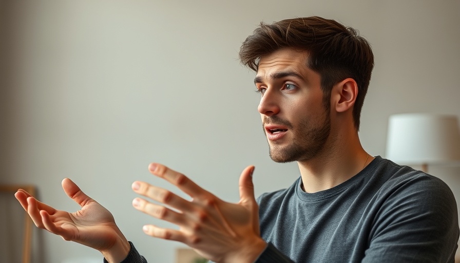 Young man discussing ideas indoors, making progress fast.
