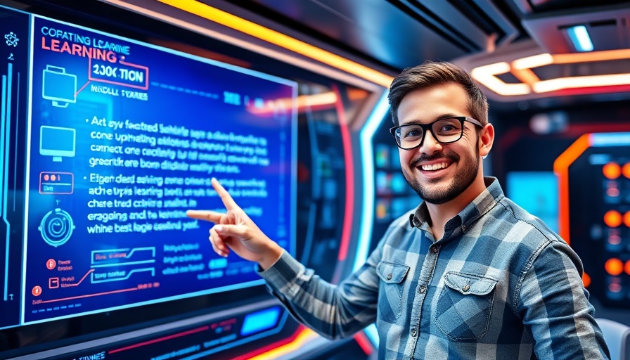 Man demonstrating AI personal assistant with n8n in vibrant environment.