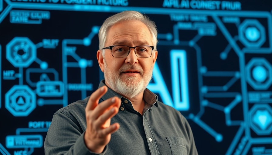 AI terms you need to know explained by a man with glowing diagram.