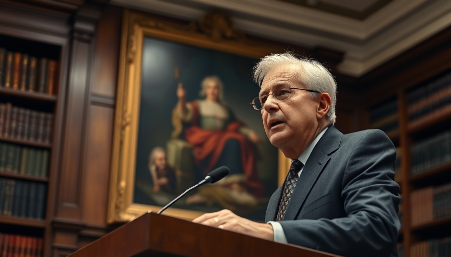 Trump speaking at a podium about Harvard research funding cut.