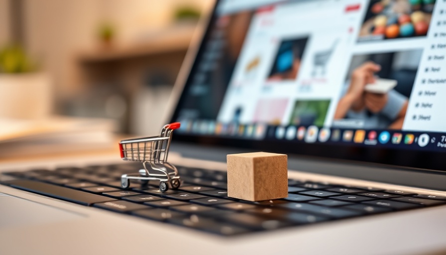 Cardboard boxes on laptop keyboard suggesting waiting 24 hours before purchasing products.