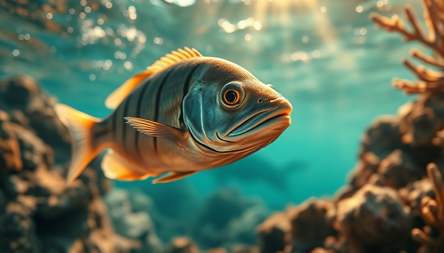 Close-up view of a fish swimming underwater capturing types of fish.
