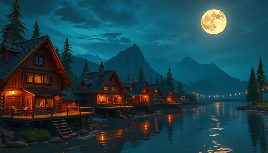 Fortnite Scene Graph features in a nighttime village setting.