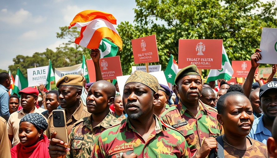 Ex-soldiers protest in Abuja highlighting governance and security in Nigeria.