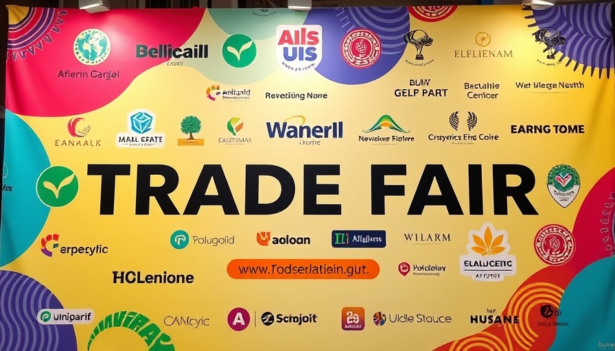 Poster for Africa Intercontinental Trade Fair with vibrant design.