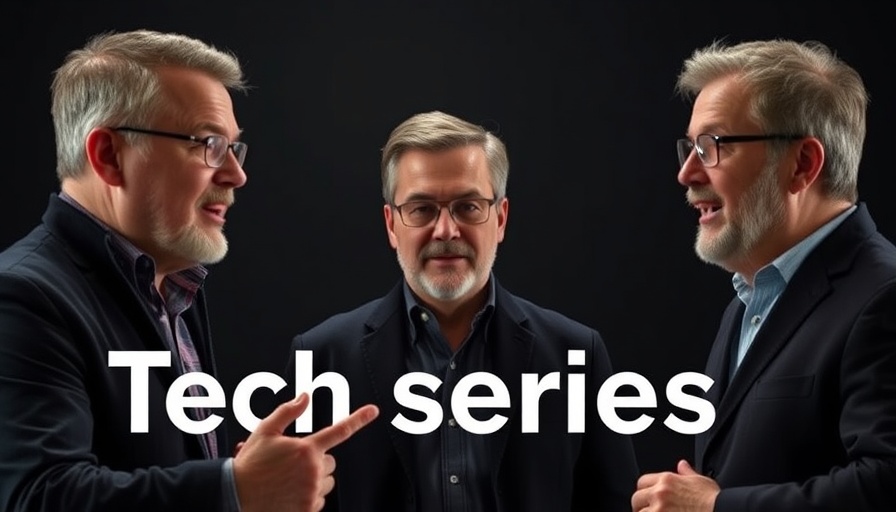 Three men answering tech questions, think series.