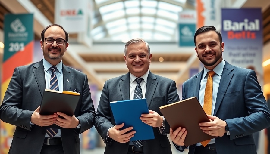 NALA goes to Kenya event with three men and branded folders.