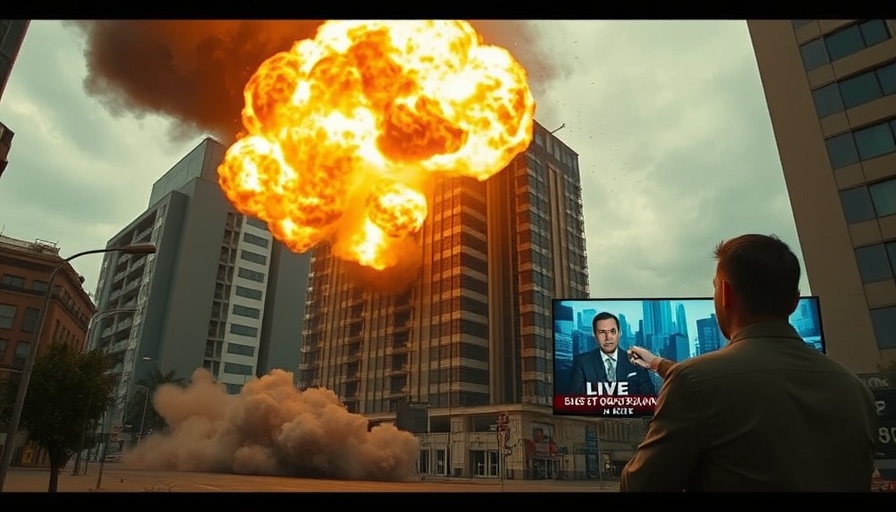 Israel’s Strikes on Gaza High-Rises, Explosion image with live report.