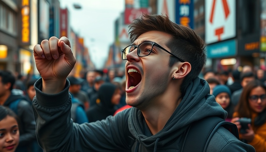 Passionate Nepal Gen Z protestor in the crowd