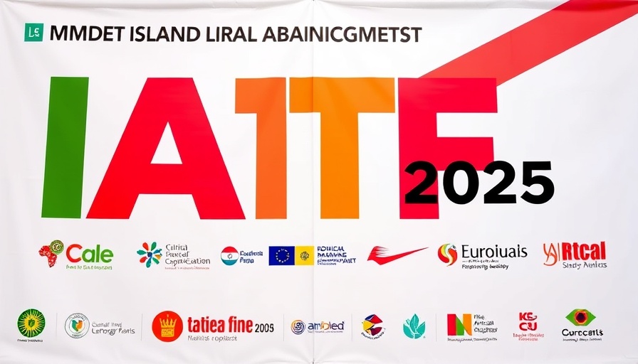 Africa Trade fair banner with logos and bold lettering.