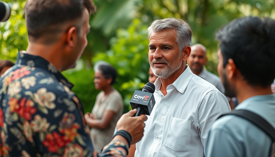 Candid interview scene depicting African football's community impact.