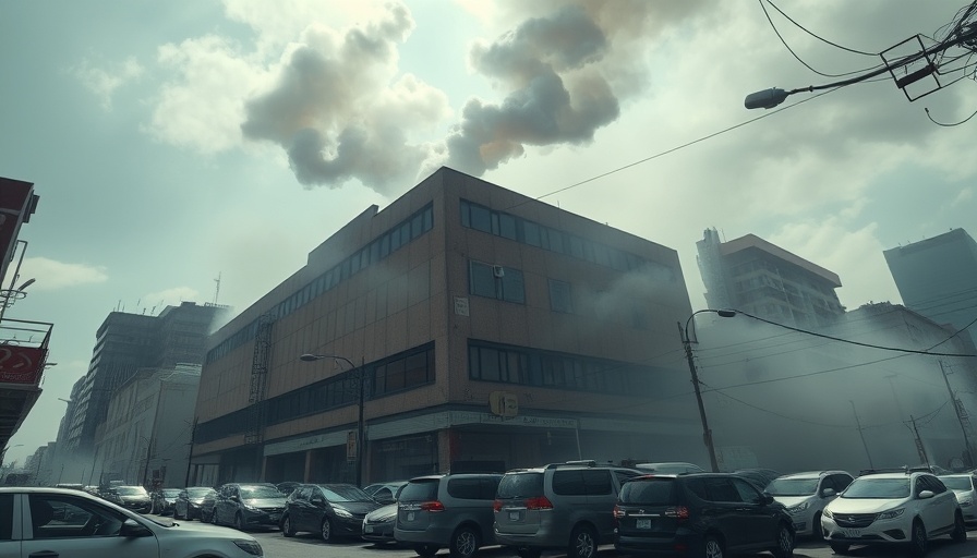 Smoke near vehicles after strike in Qatar