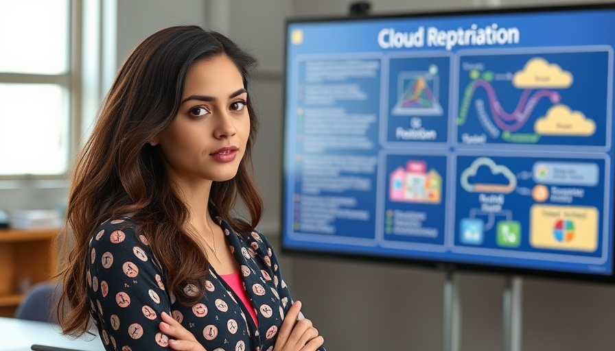 Young woman discusses cloud repatriation, focusing on data center optimization.