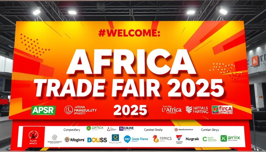 Africa Trade Fair 2025 promotional banner with text and logos.