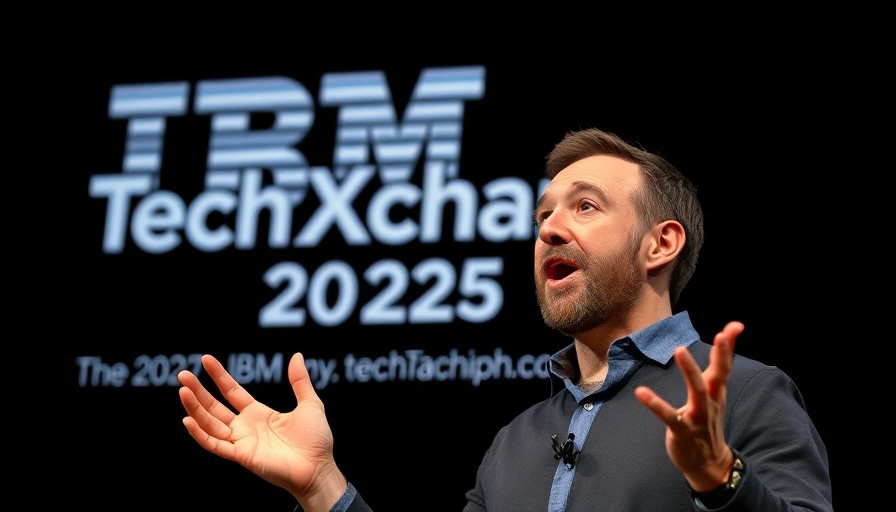 Speaker presenting at IBM TechXchange 2025 with event text overlay.
