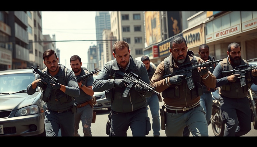 Urban conflict scene depicting impact of Mexico’s Sinaloa Cartel War