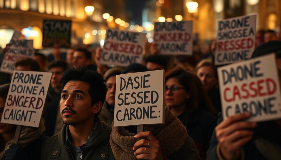 Protesters at nighttime Gaza ceasefire demonstration, Tel Aviv.