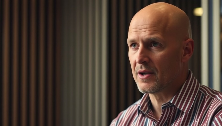 Bald man speaking indoors, related to AI hallucinations, podcast setting.