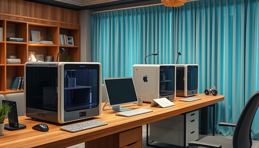 Technology hub in Uganda with modern 3D printers on desk