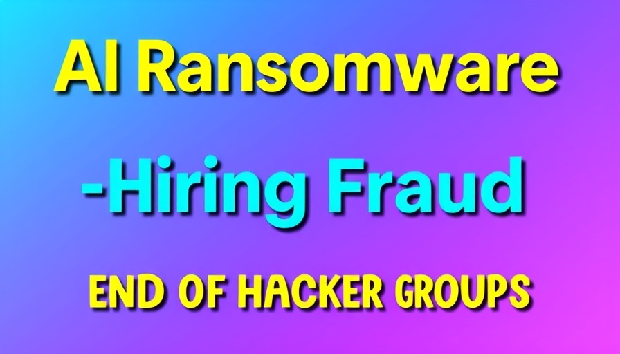 AI ransomware and security topics on a blue-purple graphic background.