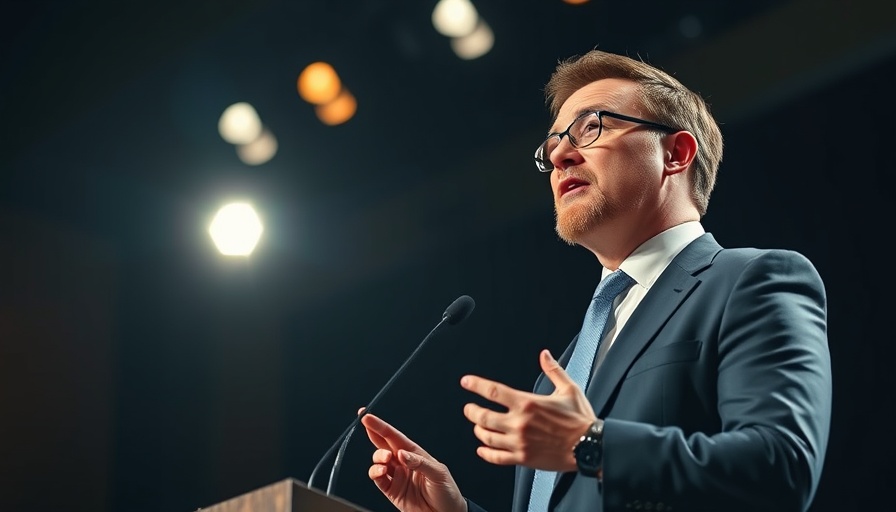 Unlock Your Communication Superpower presentation on stage.