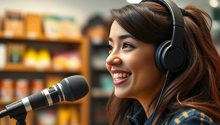 Molly Carlson discussing body dysmorphia in a podcast setting.