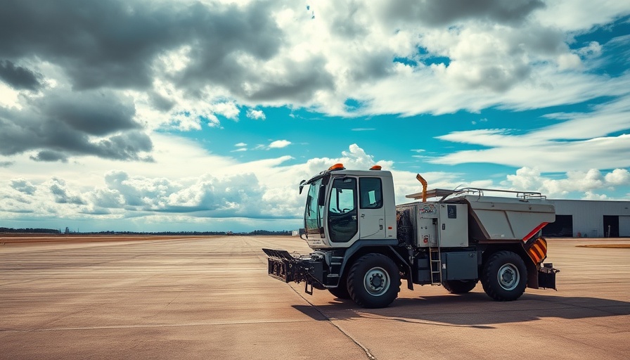 COAST Autonomous vehicle with Aerosweep equipment on runway.