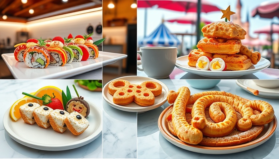 Creative food displays inspired by animation studios, showcasing AI-powered creativity and cinematic transformations.