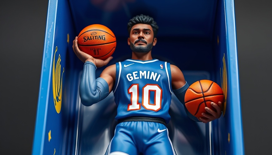 Custom figurine with Google Gemini in sports packaging.