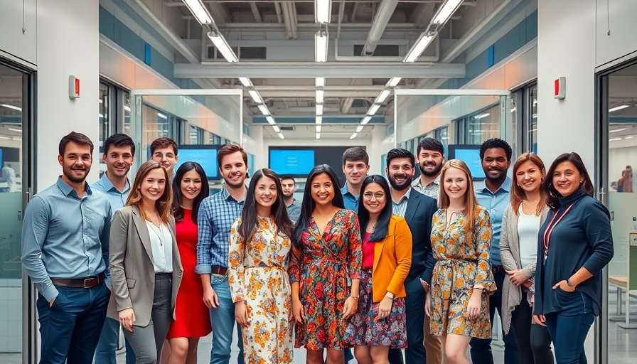 Group of professionals outside SAIL Innovation Lab in Lagos, focusing on tech upskilling.