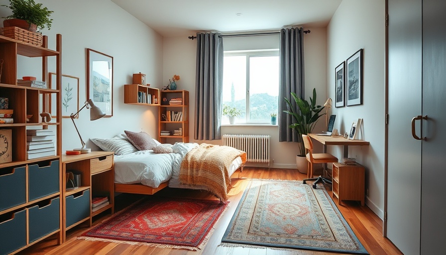 Cozy small bedroom with modern decor and smart storage ideas.