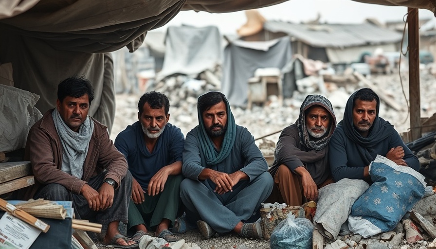 Displaced families in Gaza facing forced displacement challenges.