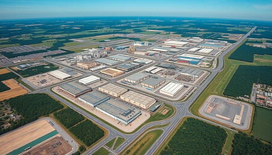 Aerial view of Kenya’s Special Economic Zones with factories.