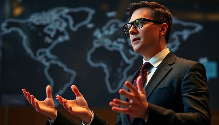 Smartly dressed person speaking about Africa trade in a professional setting.